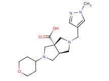 (3aS*,6aS*)-2-[(1-methyl-1H-pyrazol-4-yl)methyl]-5-(tetrahydro-2H-pyran-4-yl)hexahydropyrrolo[3,4-c]pyrrole-3a(1H)-carboxylic acid