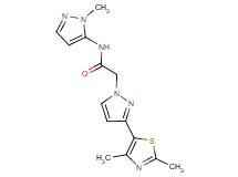 2-[3-(2,4-dimethyl-1,3-thiazol-5-yl)-1H-pyrazol-1-yl]-N-(1-methyl-1H-pyrazol-5-yl)acetamide