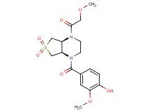 2-methoxy-4-{[(4aS*,7aR*)-4-(methoxyacetyl)-6,6-dioxidohexahydrothieno[3,4-b]pyrazin-1(2H)-yl]carbonyl}phenol