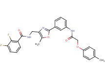 2,3-difluoro-N-{[5-methyl-2-(3-{[(4-methylphenoxy)acetyl]amino}phenyl)-1,3-oxazol-4-yl]methyl}benzamide