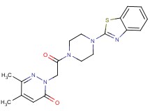2-{2-[4-(1,3-benzothiazol-2-yl)-1-piperazinyl]-2-oxoethyl}-5,6-dimethyl-3(2H)-pyridazinone