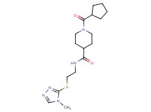 1-(cyclopentylcarbonyl)-N-{2-[(4-methyl-4H-1,2,4-triazol-3-yl)thio]ethyl}-4-piperidinecarboxamide