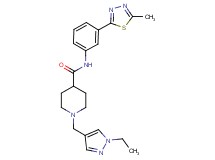 1-[(1-ethyl-1H-pyrazol-4-yl)methyl]-N-[3-(5-methyl-1,3,4-thiadiazol-2-yl)phenyl]-4-piperidinecarboxamide