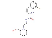 8-fluoro-N-{2-[2-(hydroxymethyl)-1-piperidinyl]ethyl}-2-quinolinecarboxamide