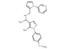 1-[1-(4-methoxyphenyl)-5-methyl-1H-pyrazol-4-yl]-N-{[1-(3-pyridinyl)-1H-pyrrol-2-yl]methyl}ethanamine
