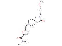 5-{[2-(3-methoxypropyl)-3-oxo-2,8-diazaspiro[4.5]dec-8-yl]methyl}-N,N-dimethyl-2-furamide