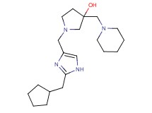 1-{[2-(cyclopentylmethyl)-1H-imidazol-4-yl]methyl}-3-(piperidin-1-ylmethyl)pyrrolidin-3-ol