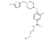 3-chloro-4-({1-[(5-chloro-2-thienyl)methyl]-4-piperidinyl}oxy)-N-(2-methoxyethyl)benzamide
