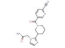 2-(2-{1-[(6-cyano-3-pyridinyl)carbonyl]-3-piperidinyl}-1H-imidazol-1-yl)acetamide