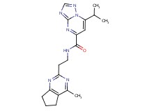 7-isopropyl-N-[2-(4-methyl-6,7-dihydro-5H-cyclopenta[d]pyrimidin-2-yl)ethyl][1,2,4]triazolo[1,5-a]pyrimidine-5-carboxamide