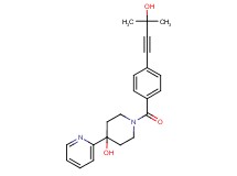 1-[4-(3-hydroxy-3-methylbut-1-yn-1-yl)benzoyl]-4-pyridin-2-ylpiperidin-4-ol