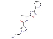 1-(2-aminoethyl)-N-[1-(3-pyridin-2-yl-1,2,4-oxadiazol-5-yl)ethyl]-1H-1,2,3-triazole-4-carboxamide