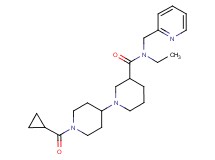 1'-(cyclopropylcarbonyl)-N-ethyl-N-(pyridin-2-ylmethyl)-1,4'-bipiperidine-3-carboxamide