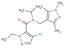 4-chloro-1-ethyl-N-isopropyl-N-[(1,3,5-trimethyl-1H-pyrazol-4-yl)methyl]-1H-pyrazole-5-carboxamide