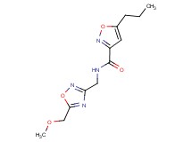 N-{[5-(methoxymethyl)-1,2,4-oxadiazol-3-yl]methyl}-5-propyl-3-isoxazolecarboxamide