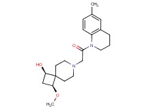 (1R*,3S*)-3-methoxy-7-[2-(6-methyl-3,4-dihydroquinolin-1(2H)-yl)-2-oxoethyl]-7-azaspiro[3.5]nonan-1-ol