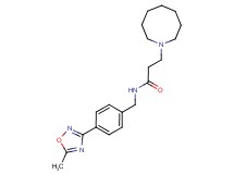 3-azocan-1-yl-N-[4-(5-methyl-1,2,4-oxadiazol-3-yl)benzyl]propanamide