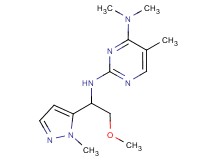 N~2~-[2-methoxy-1-(1-methyl-1H-pyrazol-5-yl)ethyl]-N~4~,N~4~,5-trimethylpyrimidine-2,4-diamine