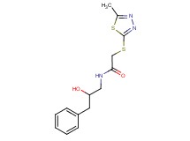 N-(2-hydroxy-3-phenylpropyl)-2-[(5-methyl-1,3,4-thiadiazol-2-yl)thio]acetamide