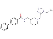 N-({1-[(4-ethyl-4H-1,2,4-triazol-3-yl)methyl]piperidin-3-yl}methyl)biphenyl-4-carboxamide