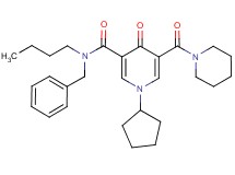 N-benzyl-N-butyl-1-cyclopentyl-4-oxo-5-(1-piperidinylcarbonyl)-1,4-dihydro-3-pyridinecarboxamide