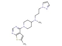 N-methyl-1-(6-methylthieno[2,3-d]pyrimidin-4-yl)-N-[3-(1H-pyrazol-1-yl)propyl]piperidin-4-amine