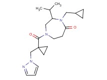 4-(cyclopropylmethyl)-3-isopropyl-1-{[1-(1H-pyrazol-1-ylmethyl)cyclopropyl]carbonyl}-1,4-diazepan-5-one