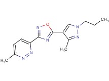 3-methyl-6-[5-(3-methyl-1-propyl-1H-pyrazol-4-yl)-1,2,4-oxadiazol-3-yl]pyridazine