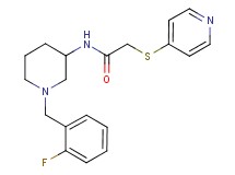 N-[1-(2-fluorobenzyl)-3-piperidinyl]-2-(4-pyridinylthio)acetamide