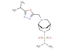 (1R*,5R*)-6-[(5-isopropyl-1,3,4-oxadiazol-2-yl)methyl]-N,N-dimethyl-3,6-diazabicyclo[3.2.2]nonane-3-sulfonamide