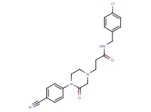 N-(4-chlorobenzyl)-3-[4-(4-cyanophenyl)-3-oxo-1-piperazinyl]propanamide