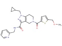1-(cyclopropylmethyl)-5-{[5-(methoxymethyl)-2-thienyl]carbonyl}-N-(2-pyridinylmethyl)-4,5,6,7-tetrahydro-1H-pyrazolo[4,3-c]pyridine-3-carboxamide