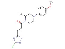 1-[3-(3-chloro-1H-1,2,4-triazol-5-yl)propanoyl]-4-(4-methoxyphenyl)-2-methylpiperazine