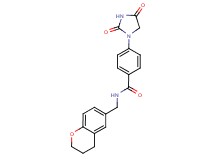 N-(3,4-dihydro-2H-chromen-6-ylmethyl)-4-(2,4-dioxo-1-imidazolidinyl)benzamide