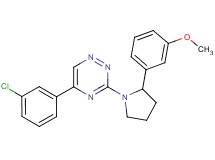 5-(3-chlorophenyl)-3-[2-(3-methoxyphenyl)-1-pyrrolidinyl]-1,2,4-triazine