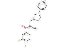 3,4-difluoro-N-methyl-N-[(1-phenyl-3-pyrrolidinyl)methyl]benzamide