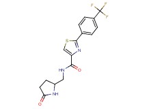 N-[(5-oxo-2-pyrrolidinyl)methyl]-2-[4-(trifluoromethyl)phenyl]-1,3-thiazole-4-carboxamide