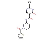 2-cyclopropyl-6-oxo-N-[1-(2-thienylcarbonyl)piperidin-3-yl]-1,6-dihydropyrimidine-5-carboxamide