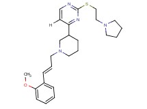 4-{1-[(2E)-3-(2-methoxyphenyl)-2-propen-1-yl]-3-piperidinyl}-2-{[2-(1-pyrrolidinyl)ethyl]thio}pyrimidine
