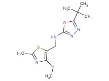 5-tert-butyl-N-[(4-ethyl-2-methyl-1,3-thiazol-5-yl)methyl]-1,3,4-oxadiazol-2-amine