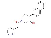 (3S*,4S*)-4-(2-naphthyl)-1-(pyridin-3-ylacetyl)piperidin-3-ol