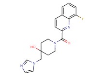 1-[(8-fluoro-2-quinolinyl)carbonyl]-4-(1H-imidazol-1-ylmethyl)-4-piperidinol