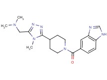 ({5-[1-(1H-benzimidazol-5-ylcarbonyl)piperidin-4-yl]-4-methyl-4H-1,2,4-triazol-3-yl}methyl)dimethylamine