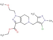 ethyl 5-[(5-chloro-1,3-dimethyl-1H-pyrazol-4-yl)methyl]-1-(2-methoxyethyl)-4,5,6,7-tetrahydro-1H-pyrazolo[4,3-c]pyridine-3-carboxylate