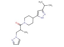 4-(3-isopropyl-1H-pyrazol-5-yl)-1-[2-methyl-3-(1H-pyrazol-1-yl)propanoyl]piperidine