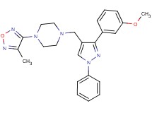 1-{[3-(3-methoxyphenyl)-1-phenyl-1H-pyrazol-4-yl]methyl}-4-(4-methyl-1,2,5-oxadiazol-3-yl)piperazine