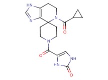 4-{[5-(cyclopropylcarbonyl)-1,5,6,7-tetrahydro-1'H-spiro[imidazo[4,5-c]pyridine-4,4'-piperidin]-1'-yl]carbonyl}-1,3-dihydro-2H-imidazol-2-one