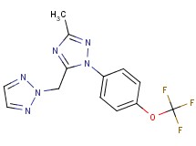 2-({3-methyl-1-[4-(trifluoromethoxy)phenyl]-1H-1,2,4-triazol-5-yl}methyl)-2H-1,2,3-triazole