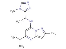 5-isopropyl-2-methyl-N-[1-(4-methyl-4H-1,2,4-triazol-3-yl)ethyl]pyrazolo[1,5-a]pyrimidin-7-amine