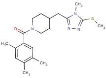 4-{[4-methyl-5-(methylthio)-4H-1,2,4-triazol-3-yl]methyl}-1-(2,4,5-trimethylbenzoyl)piperidine